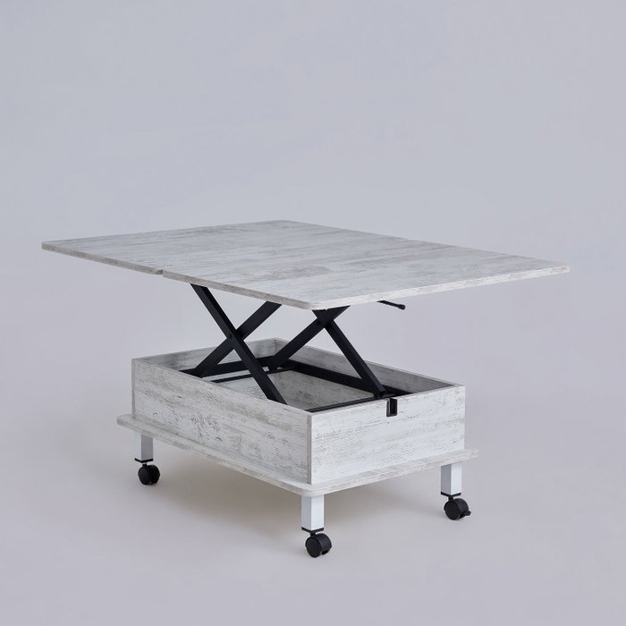 Hanah Home Helsinki Mesa de Café Blanco Antiguo